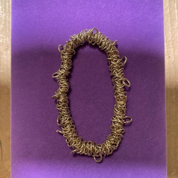 💛 925 Plated Handmade Vintage Stretchy Charm Bracelet - Picture 2 of 4